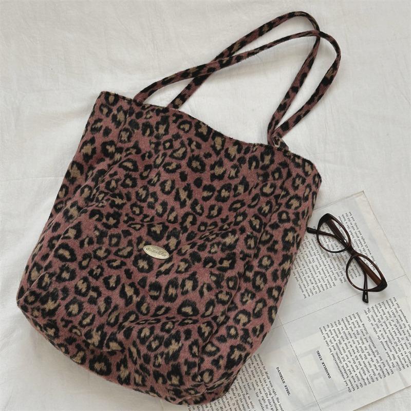 1 Casual bag women's new fashion woolen plaid shoulder bag large capacity double-sided dual-purpose bag