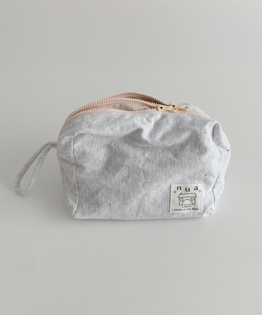 Nuaname Melange Ground Dual Zipper Pouch