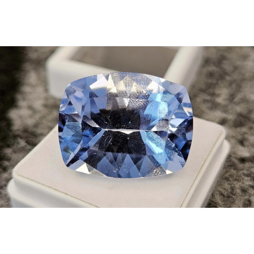 Natural Aquamarine Blue Cushion Cut 33-34 Ct Stunning Certified Loose Gemstone