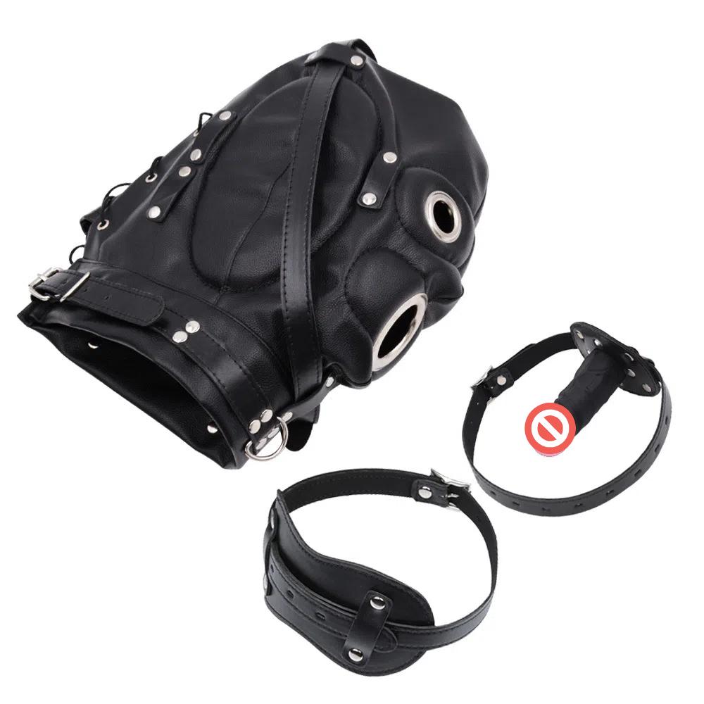 SM Head Set Mask Erotic Tempering Torture Device Phallus Mouth Plugs Adult Products Husband And Wife Alternative Sex Toys