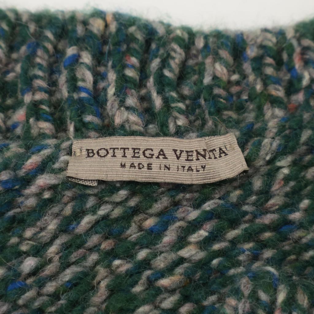 BOTTEGA VENETA Green x Green Cashmerex Wool Blend Knit with Stole tops 48 greenUsed