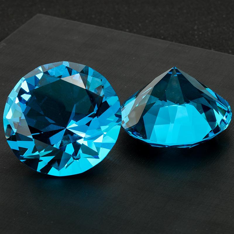 10 Colors Crystal Diamond Shaped Paperweight Decorative Cut Glass Giant Gemstone Wedding Office Desktop Ornament Birthday Gifts