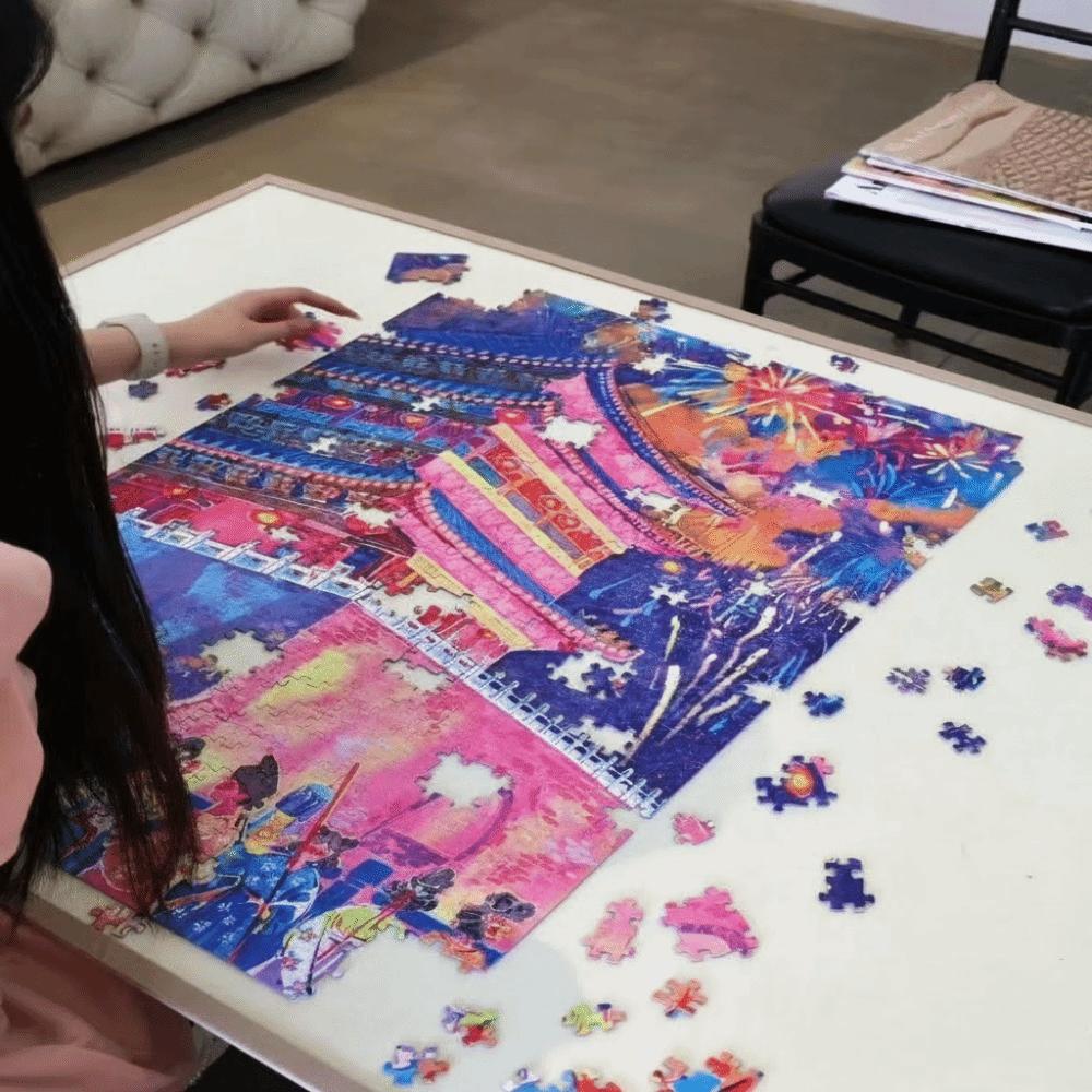 Non-Slip Puzzle Non-Slip Backing Felt Surface Puzzle Workbench  Home Entertainment