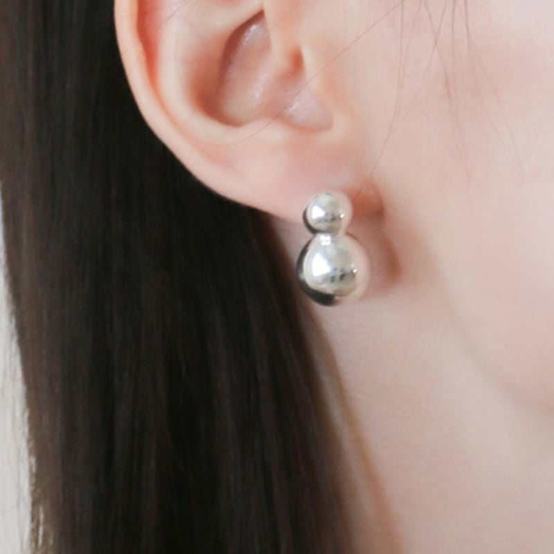 EIGHTMORE Duo glow silver925 earring (large)