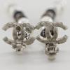 CHANEL COCO Mark Earring long Silver metallic/Fake pearl/Rhinestone 11.0g Women Used