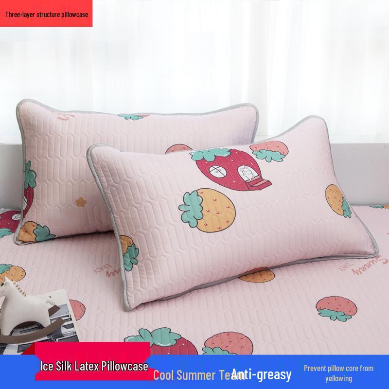 Set of 2 Extra Large 48x74 Knitted Silk Pillowcases - Anti-Drool & Sweat-Proof for Adults