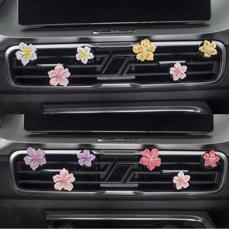 2Pcs Car Perfume Clip Flower Air Outlet Decorations Car Air Conditioner Air Vent Personalized Interior Decoration Accessories
