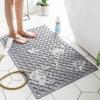Square Non-slip Bathroom Mat with Suction Cup and Round Hole Design Shower Anti-fall Household Shower Massage Quick Drainage Mat