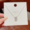 Cute bunny pendant necklace personalized design exquisite pendant girl sweet little fragrance clavicle chain