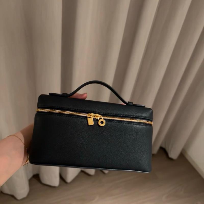 Gigi Style Genuine Leather Lunch Box Handbag - Litchi Grain Cowhide Shoulder Bag for Women