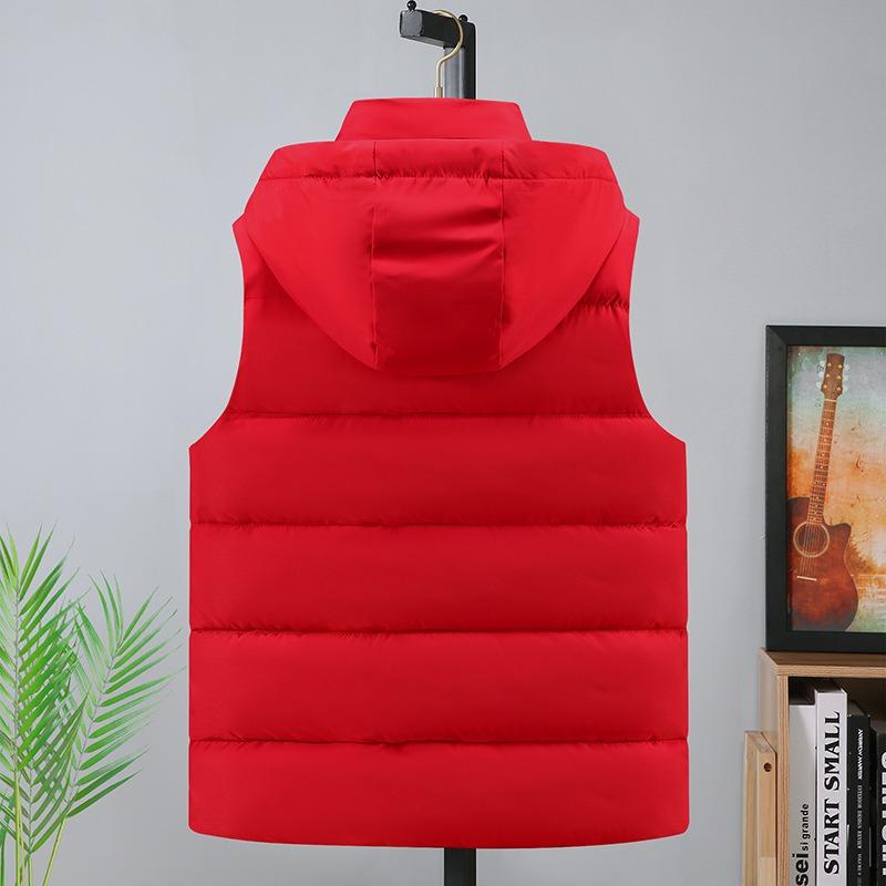 Mens Thickened Warm Casual Sleeveless Cotton Padded Vest Winter Autumn Fashion Outerwear