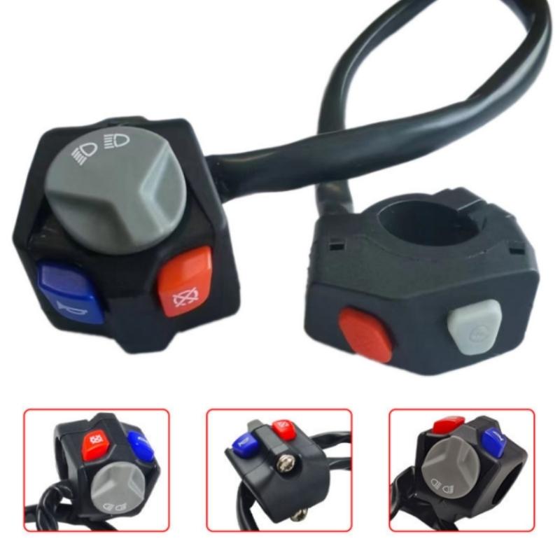 Motorcycle Three Function Switch Button Headlight Horn Kill Universal Electric Flameout Start Switch For KTM EXC XC XCW EXCF SX