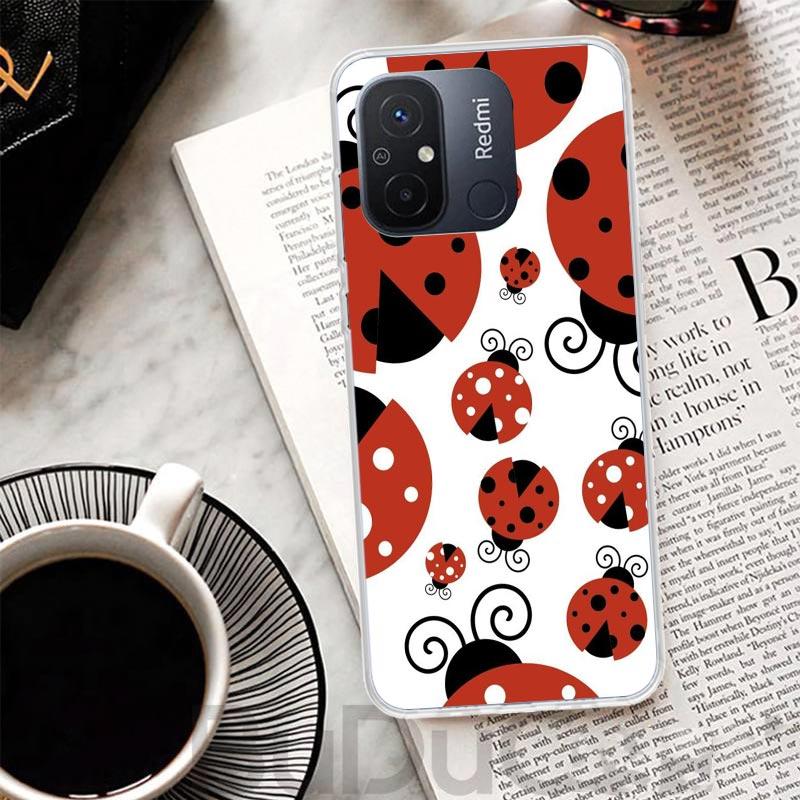 Insect Seven-Star ladybug Cover For Xiaomi Redmi 13 13C 14C 12 12C 10 10C 9 9C 9T 9A Phone Case 10A 8A 8 7A 7 6A 6 K80 K70 K60 K