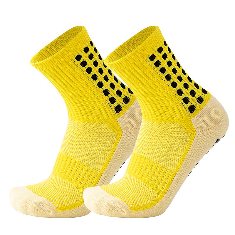 Unisex rutschfeste Sportsocken bis zur Wade mit Gel-Grip & gepolsterter Sohle - Atmungsaktiv für Yoga & Fußball