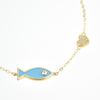 ANDYWEN New 925 Sterling Silver Blue Fish Heart Chain Bracelet Women Luxury Zircon CZ 2023 Rock Punk Fine Jewelry