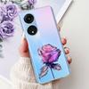 For Oppo Reno8 T Phone Case Reno 8T 5G 4G CPH2481 CPH2505 Elegant Floral Cat Soft Silicone Transparent TPU Lightweight Cases