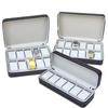 Travel Dustproof Embedded Watch Box Zipper Portable PU Leather Storage Case Watch Display Box For Trips And Gifts