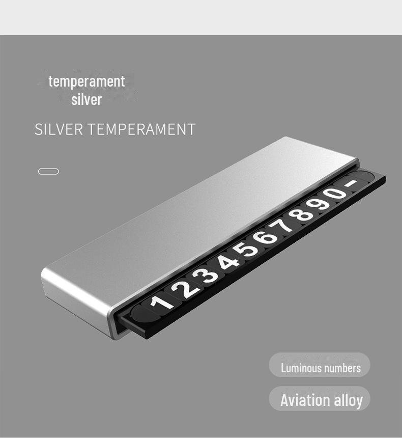Car Contact Info Sign: Customizable Metal Plate for Temporary Parking and Phone Number Display