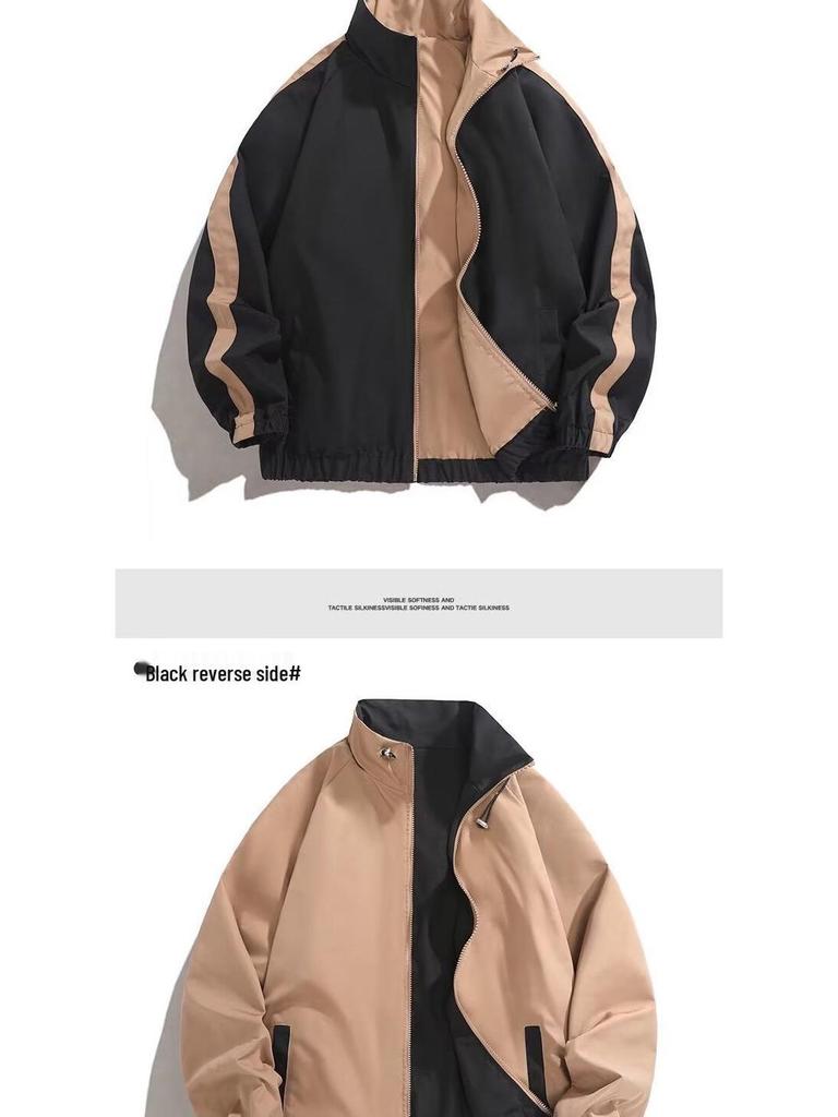 Herren Wende-Windjacke mit Stehkragen für Herbst/Winter 2025