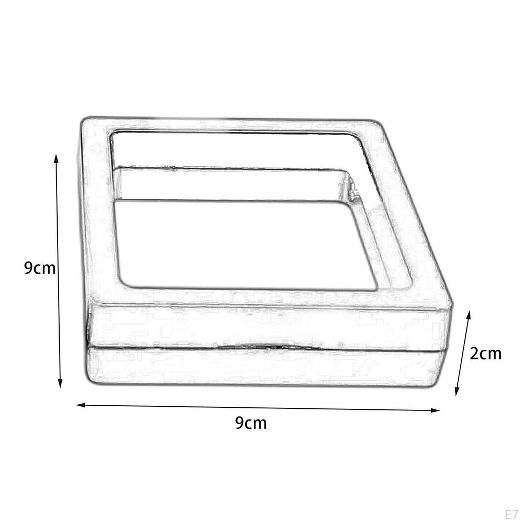 4 Pieces Floating Display Case, Coin Stands Frame Stand for Specimens Chip
