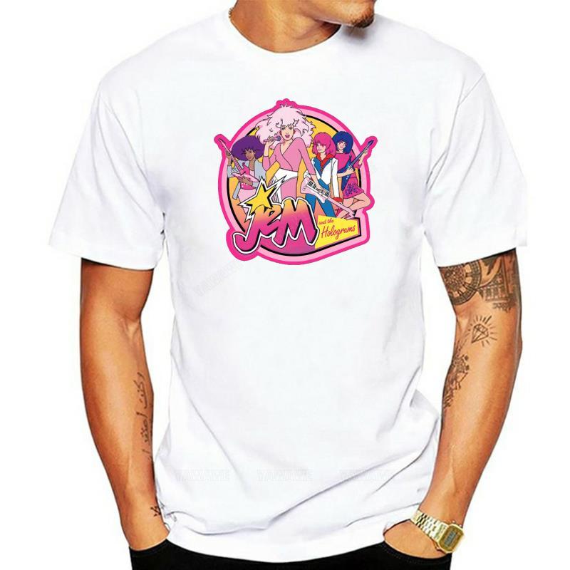 

Brand man teeshirt 80s Cartoon Classic Jem the Holograms Group Tee Movie Tshirt Shirt Mens Tshirt Top Apparel Fans Gift S