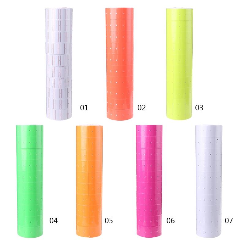 Set of 10 Rolls Price Tag Label Sticker Rolls for Pricing Label for Gun MX5500 Shop Price Gun Label