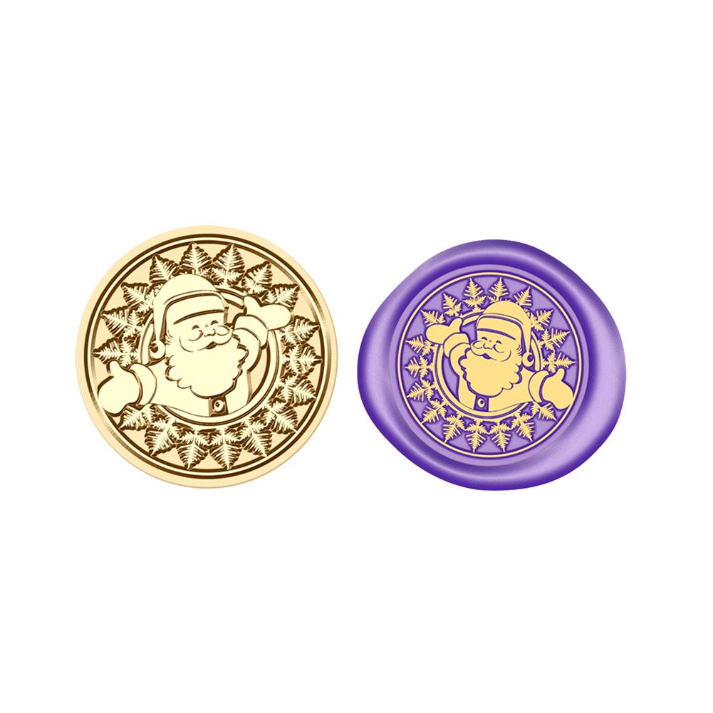 Wachssiegel Stempel Weihnachtsmuster Wachssiegelstempel Weihnachten Retro Vintage Siegelstempel Holzgriff für DIY Umschlag Papier Karte Scrapbooking