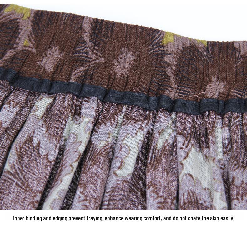 2025 Autumn Slim Fit Knit Cardigan & Floral Midi Skirt Set