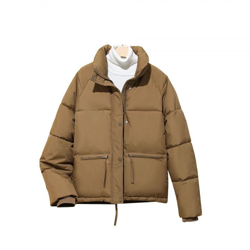 Cotton Clothes Women's Winter New Down Cotton-padded Clothes Short Stand-up Collar Small Bread Clothes Fashionable Thickened Coat Tide