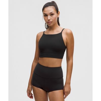 Спортивный бюстгальтер Lululemon Focuser с высоким воротником *Легкая поддержка, чашки A B Чёрный