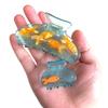 Novelty Fish Tank Hair Clip,Acetate Claw Clip for Women,Women Hair Accessories,Cyan, 1 Count (Pack of 1)