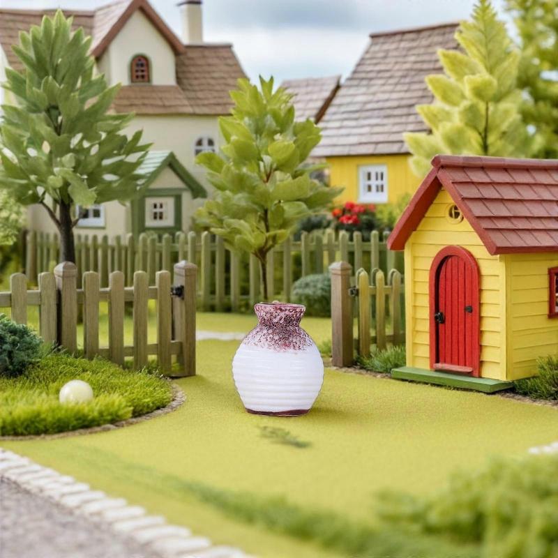 Resin Vase Ornaments Mini Vase Models for Decor 9Pcs Supply