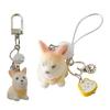 Travel Friendly Flocking Shiba Inu Phone Chain Keychain Sturdy Dog Charm Alloy Hannging Pendant Bag Key Decoration