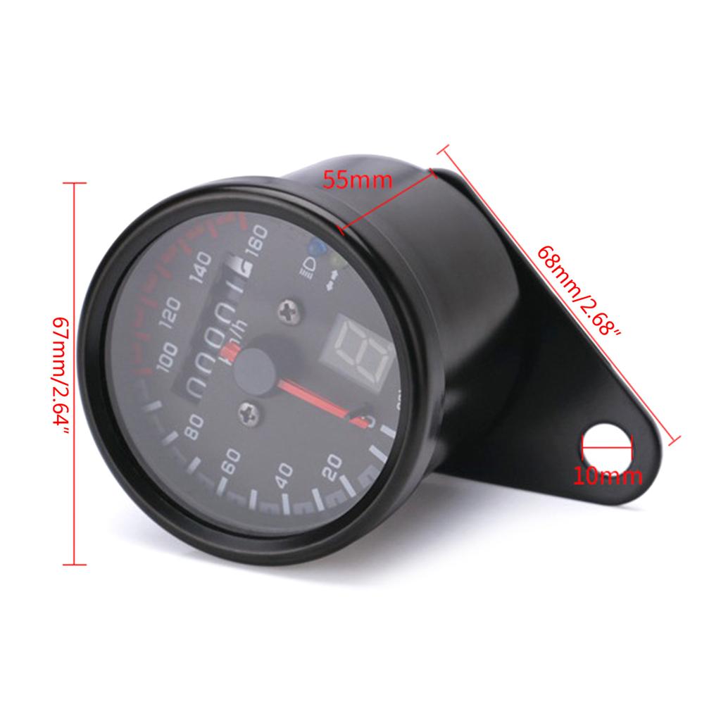 Motorsykkel kilometerteller Turteller for Iron Horse Earth Vintage Digital Speedometer LED Bakgrunnsbelyst motorsykkeltilbehør