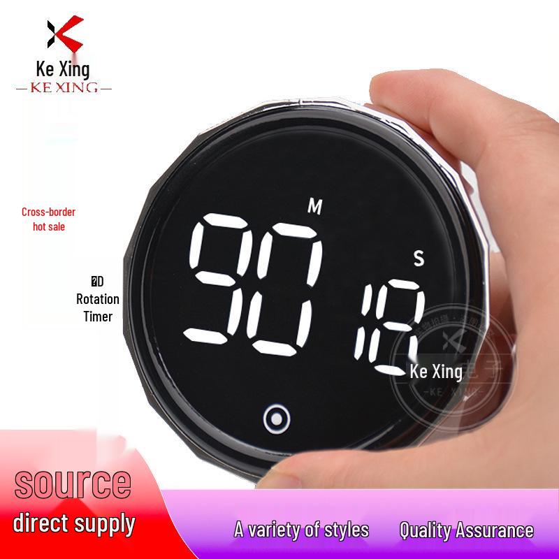 

Rotating Electronic Kitchen Timer & Stopwatch – Multifunctional Alarm Clock