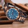Street Denim Trendy Design Men's Wooden Watch Casual Fashion Women's Accessories Quartz Watch Reloj De Madera