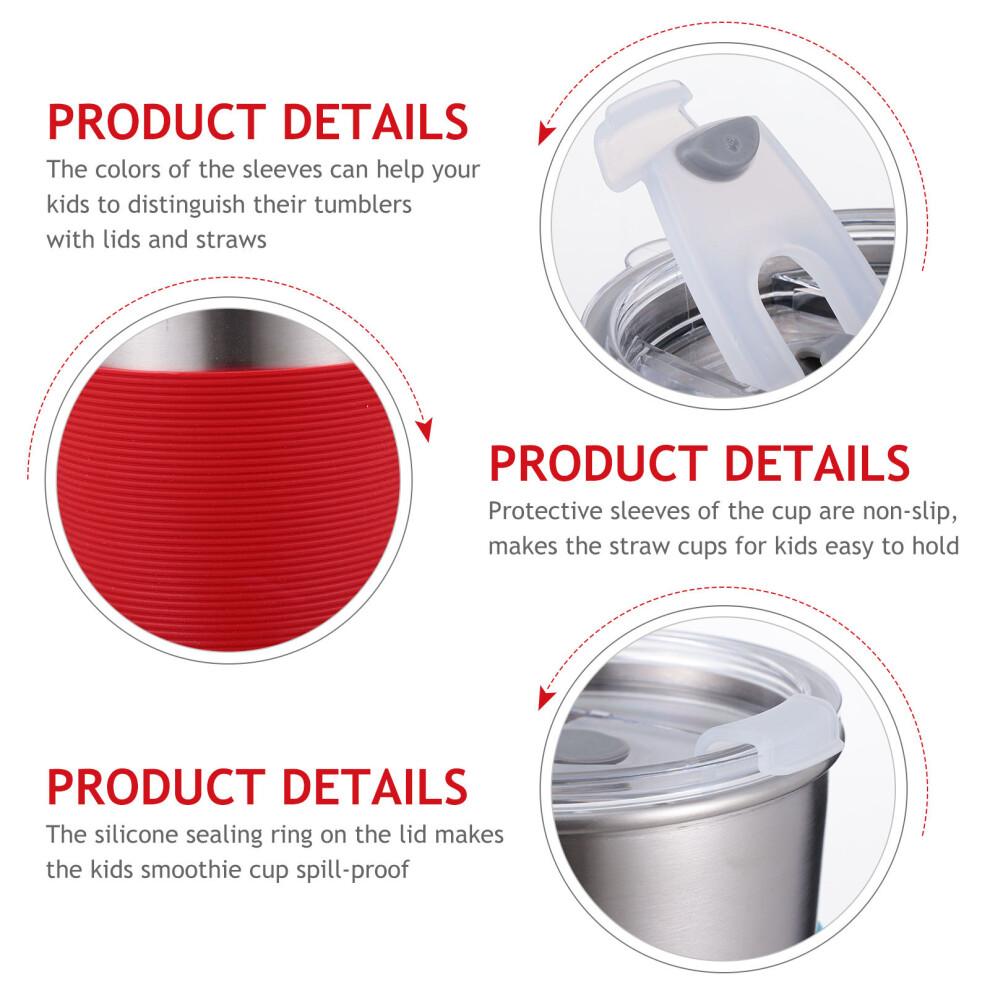 Kids Stainless Steel Sippy Cup With Straw Lid 500ml