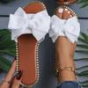 Women's Sandals Sweet Bow Summer Shoes Women Flat Sandals Inddor Outdoor Slippers Women 2025 New Sandals Summer Footwear Female