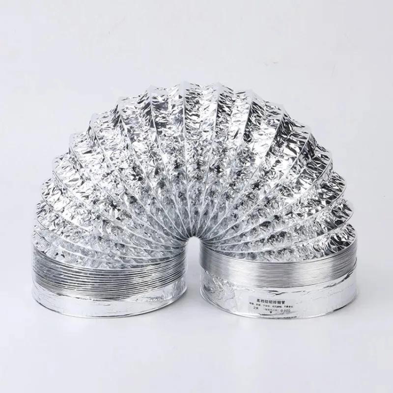80/100/120/150/200 mm verschlüsseltes Aluminiumfolien-Lüftungsrohr, skalierbares Rauchrohr, Küchenauslass, Badezimmer-Abluftventilatorschlauch