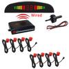 Universal Car Parktronic Parking Radar with 8 Sensors LED Display Monitor Detector System Backlight Reverse Auto