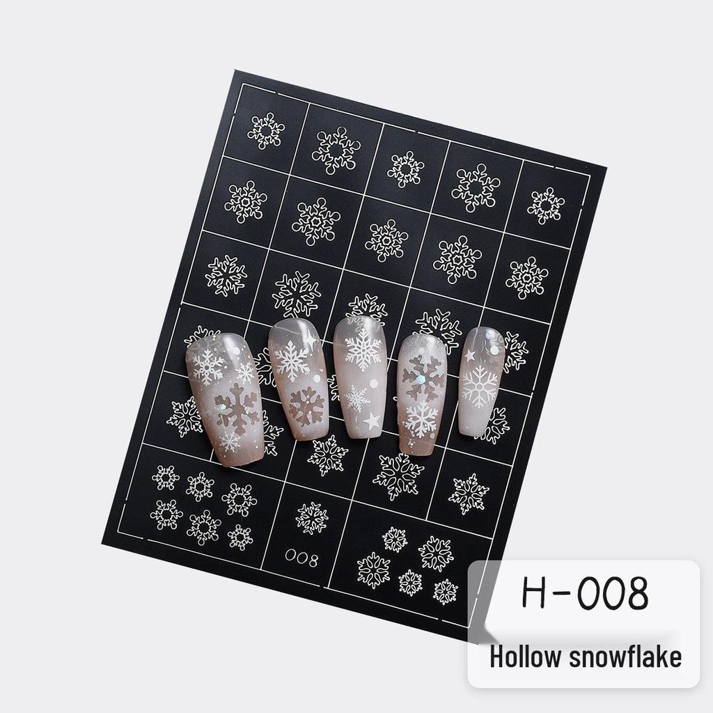 Snowflake Nail Art Stencil Stickers - Christmas French Ombre Airbrushing Decals