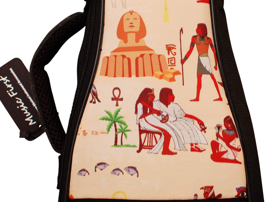MUSIC FIRST Original Design [Ancient Egypt] Ukulele Case, Ukulele Bag (21-inch Soprano, Ancient Egypt)