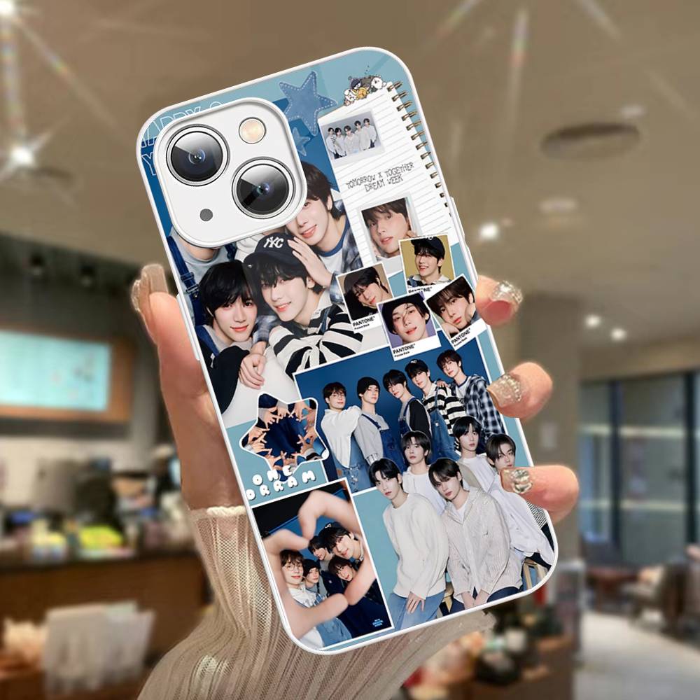 K-Kpop Group T-TXT-S Tempered Glass For Iphone 14 13 12 11 Pro Mini XS MAX 14Plus X XS XR Fundas