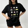 Unisex Pure Cotton Casual Cute Food Character Tshirt Cartoon Bread Fruit Print Short Sleeve Loose Fit Top For Daily Wear