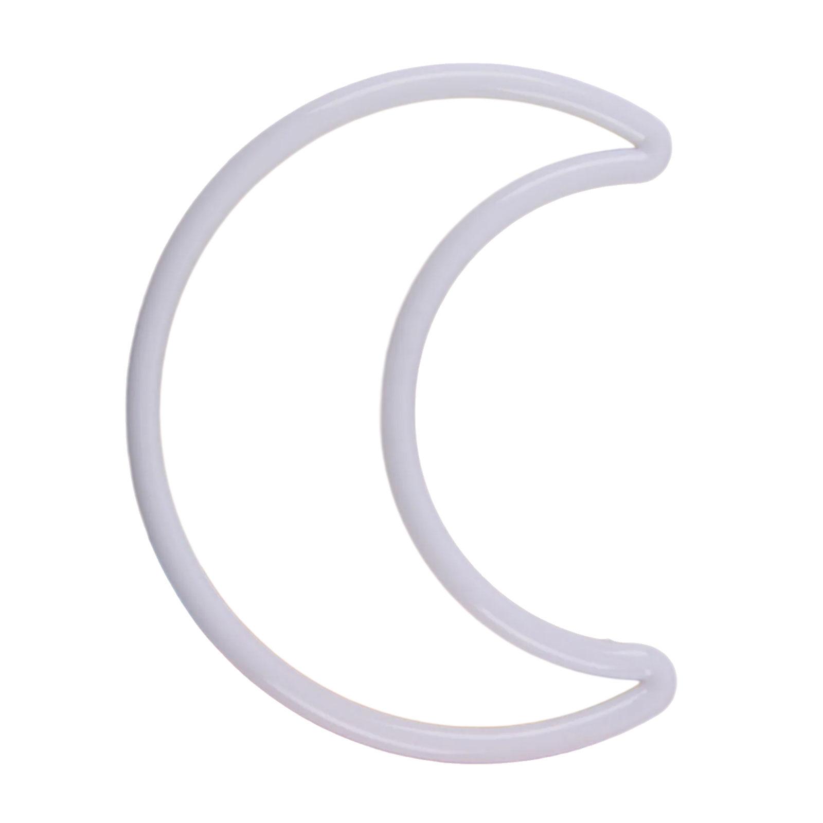 

Белый пластиковый полумесяц для изготовления ловца снов, DIY искусство и ремесло, легко декорируемый аксессуар