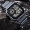 Top Brand New Luminous Waterproof Sport Men's Light Square Classic Student Watch