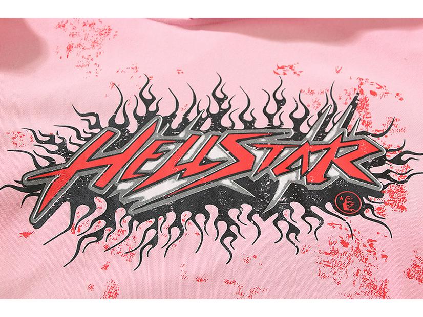Retro mikina Hellstars s ručně malovaným graffiti - Trendy design s odlupující se barvou a barvením blátem