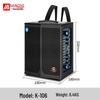 MALONE K-106 Portable Bluetooth Speaker with Wireless Microphone CN plug (adapter included)