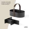 Official Umbra Bellwood Kitchen Storage Caddy, Black/Walnut