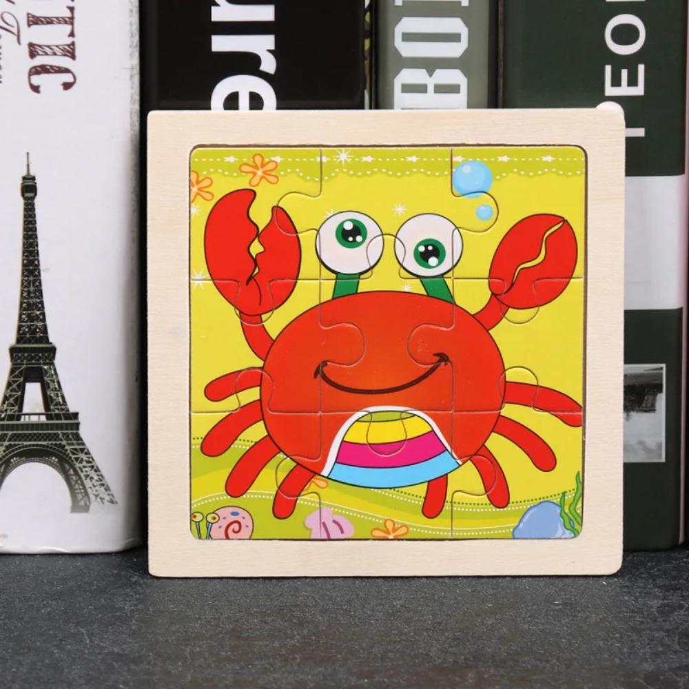 9 ks Drevené puzzle malej veľkosti Montessori hračky pre bábätká Skladačka 3D puzzle dosková hra Vzdelávacie hračky pre deti Darček